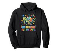 See The Capaz Not The Label Autism Turtle Awareness Sudadera con Capucha