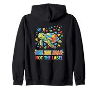 See The Capaz Not The Label Autism Turtle Awareness Sudadera con Capucha