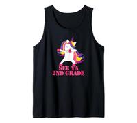 See YA 2do Grado Unicornio Dabbing Segundo Grado Niños Meme Camiseta sin Mangas