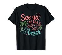 See Ya At The Beach Tropical Vacation Summer Vibes Camiseta