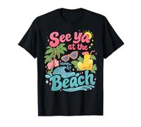 See Ya At The Beach Tropical Vacation Summer Vibes Camiseta