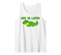 See Ya Later Cocodrilo Lindo Diseño Verde Gator Camiseta sin Mangas