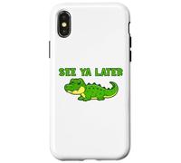 See Ya Later Cocodrilo Lindo Diseño Verde Gator Carcasa para iPhone X/XS