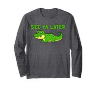 See Ya Later Cocodrilo Lindo Diseño Verde Gator Manga Larga