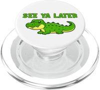 See Ya Later Cocodrilo Lindo Diseño Verde Gator PopSockets PopGrip para MagSafe
