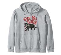 See Ya Soon Dark Cat Meme Design Womens Girls Sudadera con Capucha
