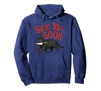 See Ya Soon Dark Cat Meme Design Womens Girls Sudadera con Capucha