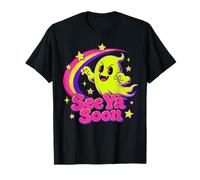 See Ya Soon Moon Cute Spooky Halloween Stars Kawaii Camiseta