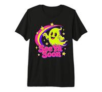 See Ya Soon Moon Cute Spooky Halloween Stars Kawaii Camiseta Premium