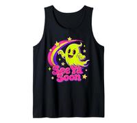 See Ya Soon Moon Cute Spooky Halloween Stars Kawaii Camiseta sin Mangas
