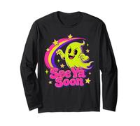 See Ya Soon Moon Cute Spooky Halloween Stars Kawaii Manga Larga