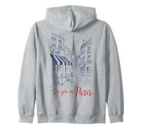 See You In Paris Romantic Eiffel Tower Café Sudadera con Capucha