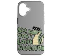See You Later Alligator Swamp Crocodile Goodbye Reptile Kids Carcasa para iPhone 16