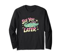 See You Later Gator - Retro Pastel Cartoon Pun Manga Larga