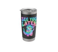 See You Later Tie Dye Cocodrilo - Verano divertido Vaso térmico de acero inoxidable de doble pared