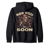 See You Soon Grim Reaper El Ángel De La Muerte Coleccionista De Almas Sudadera con Capucha