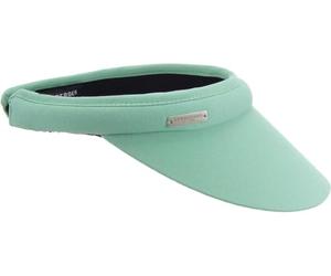 Seeberger Azalee Visor de Algodón Visera de Algodón Visor Solar Protección Solar Antirreflejos Visor de Playa Visor para Mujer Con Sombrilla, verde menta, Talla única