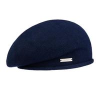 Seeberger Boina clásica de punto uni para mujer, color azul marino, talla única, marino, 6 3/4/7 3/8