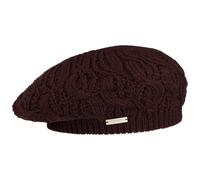 Seeberger Boina de Punto Uni Mujer - Vasca con Forro otoño/Invierno Invierno - Talla única Burdeos
