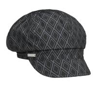 Seeberger Gorra de Lluvia Twotone Newsboy Gorro con Visera (Talla única - Negro)