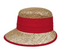 Seeberger Gorra de Paja Beach Sol Visera para el (Talla única - Rojo)