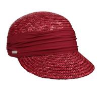 Seeberger Gorra de Paja Grace Mujer - Verano con Visera Primavera/Verano - Talla única Burdeos