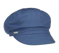 Seeberger Gorra Newsboy Azalee Mujer - de algodón Verano con Visera, Forro Primavera/Verano - Talla única Azul