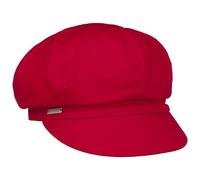 Seeberger Gorra Newsboy Azalee Mujer - de algodón Verano con Visera, Forro Primavera/Verano - Talla única Rojo