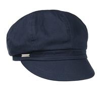 Seeberger Gorra Newsboy Azalee Mujer - de algodón Verano con Visera, Forro Primavera/Verano - Talla única Azul Oscuro