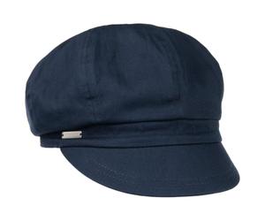 Seeberger Gorra Newsboy Azalee Mujer - de algodón Verano con Visera, Forro Primavera/Verano - Talla única Azul Oscuro