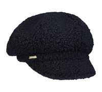 Seeberger Gorra Newsboy Teddy Fur Mujer - de Invierno Baker Boy con Visera, Forro otoño/Invierno - Talla única Azul Oscuro