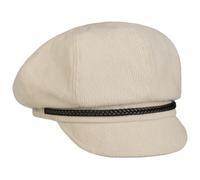 Seeberger Gorra Newsboy Uni Fine Cord Mujer - Gorro con Visera Visera, Forro otoño/Invierno Invierno - Talla única Beige