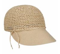 Seeberger Gorra Uni Rollable Crochet Mujer - de Sol Verano Visera para el con Primavera/Verano - Talla única Beige
