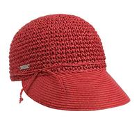 Seeberger Gorra Uni Rollable Crochet Mujer - de Sol Verano Visera para el con Primavera/Verano - Talla única Rojo