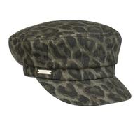 Seeberger Gorro marinero Leo Cotton Mujer - Sombrero Baker Boy Gorras con visera Newsboy Cap Visera, Forro, Cerrado Detrás Otoño/Invierno Otoño Invierno, verde oliva, Talla única