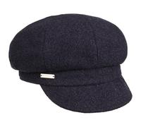 Seeberger Marit Newsboy Gorro con visera para mujer, con forro otoño-invierno, otoño, invierno, talla S (54-55 cm), color azul oscuro