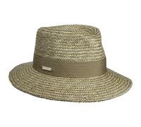 Seeberger Sombrero de Paja Rileja Mujer Sol (Talla única - Verde Oliva Claro)