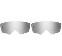 SeeCle,SE-41Q106-HZ,lentes de repuesto plateadas espejadas para gafas compatibles con máscara Ariete Andrenaline RC07 / Ride And Roll (Paquete de 2)