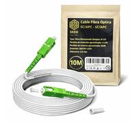 SEED Cable de fibra óptica FTTH SC/APC monomodo 9/125 - Prolongador para mover el router sin técnico - Compatible Movistar Orange Vodafone Digi - Cable fibra óptica router - 1/3/5/10 Mts (10 Metros)