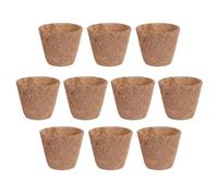 Seed Starter Pots, 10 Pieces Natural Coco Coir Plant Nursery Cups with Breathable Design for Healthy Root Growth, Eco Friendly Gardening Pots for Vegetables Flowers Indoor Outdoor Gardening Use