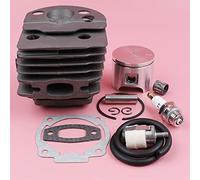 SEEDDFF Kit de Junta de bujía de línea de Filtro de Combustible de pistón de Cilindro Apto for Husqvarna 55 51 Motosierra Herramienta de jardín Parte 46mm