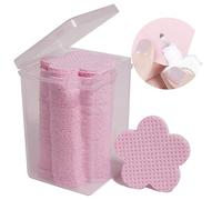 SEEDEW 200 Piezas Toallitas para Pegamento Pestañas, Paño Mágico Sin Pelusa, Paño Limpiador Suministros para Pegamento, Extensiones Pestañas, Uñas (1 Caja) (Embalaje Sencillo) - (Forma de Flor, Rosa)