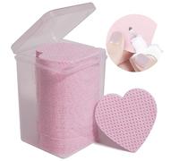 SEEDEW 200 Piezas Toallitas para Pegamento Pestañas, Paño Mágico Sin Pelusa, Paño Limpiador Suministros para Pegamento, Extensiones Pestañas, Uñas(1 Caja)(Embalaje Sencillo)-(Forma de Corazón, Rosa)