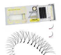 SEEDEW 4DD Extensiones de Pestañas, Consejos Dobles 0,07mm D Rizo Mezcla8-15mm 12 Filas/Bandeja, PBT Naturales Suaves Injerto Pestañas para Artistas Pestañas, Salón Belleza(4DD-0,07-D-MIX8-15mm-Negro)