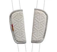 SeedFuture Bebé Almohadillas para Cinturón Cochecito Blanco 2 Piezas, Universal Suave Cojín para Cinturón de Seguridad del Recién Nacido