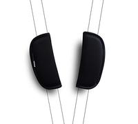 SeedFuture Bebé Almohadillas para Cinturón Cochecito Negro 2 Piezas, Universal Suave Cojín para Cinturón de Seguridad del Recién Nacido