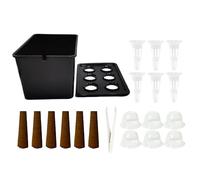 Seeding Trays - 6-Cell PP Hydroponic Propagator | Adjustable Humidity Cover | biodegradablee Germination Seedling Pots | For Flowers, Vegetables, Indoor, Balcony, Lawn, Garden, Office, Yard, Home Use