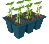 Seedling Tray - 6-Cell Silicone Plant Growing | Reusable Starter Tray, Flexible Durable Design For Indoor Gardening Seed Germination with Greenhouse Home Planting Scenario