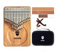 Seeds Kalimba - Piano de pulgar de 41 teclas, piano de pulgar cromático sintonizado en C, tablero plano de madera de Okoume, ultraligero, portátil, piano de dedo mbira (última versión)
