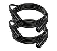 Seefeful Paquete de 2 cables de audio balanceados XLR macho a macho, cables de micrófono de 3 pines, cobre libre de oxígeno (OFC), cables de conexión de micrófono para equipos de audio y sonido para